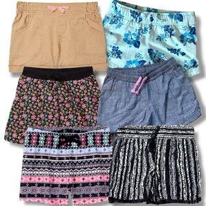 Kids Big Girls Large 10/12 Shorts Skirt Lot 6 Pair Set Bundle